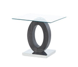 Tracker - End Table - Brown White