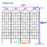 Metal Garden Rustproof Trellis For Climbing Plants Outdoor Flower Support