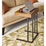 Wynn - Pull Up Table With Storage Compartment 22X16X26" - Pecan