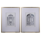 Fake Pencil Architectual Wall Art, Wall Decor Accent (Set of 2) - Silver