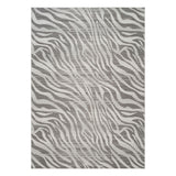 Geometrix - 5'3" X 7'3" Area Rug Geometric & 3D Effect - Ivory / Gray