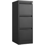 Durable Metal 3 Drawer File Cabinet With Lock For Office Storage