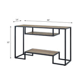 Idella - Sofa Table - Rustic Oak / Black