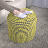 River - Handcrafted Cylindrical Pouf Water Resistant Fabric