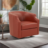Emmett - Swivel Glider Barrel Chair With Clip Arm Design