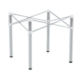 Simple Silver Stainless Steel Folding Table Frame Multifunctional Space Saving Design.Separate Folding Table Legs That Can Be Paired With Various Sizes And Styles Of Tabletops - Silver