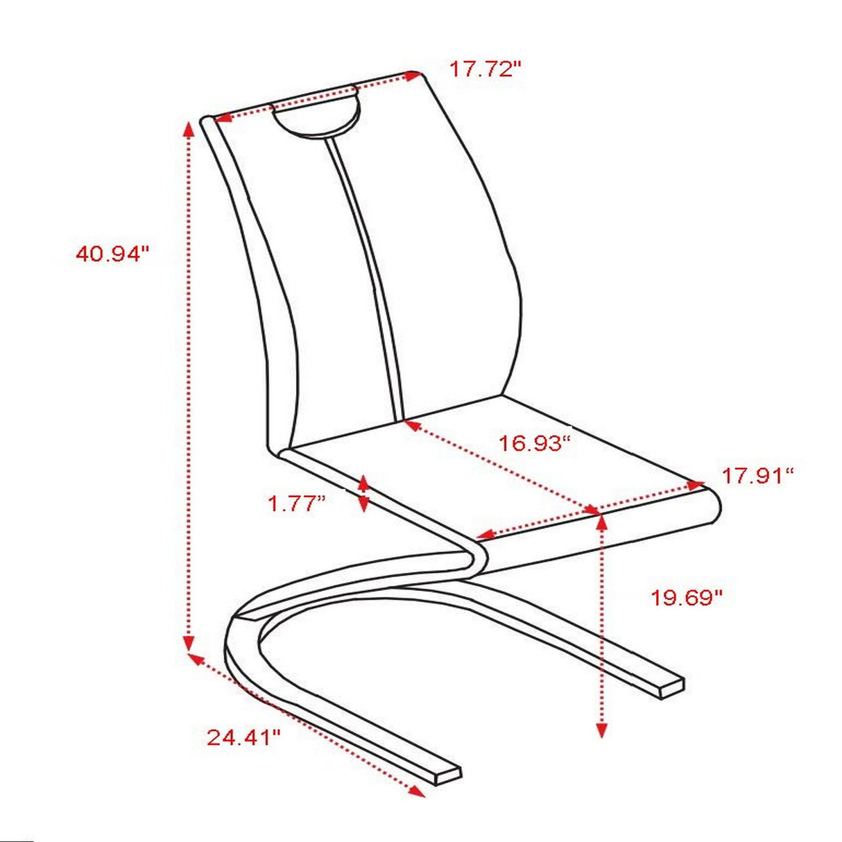 Tony - Dining Chairs (Set of 2) - Brown / Beige