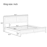 Modern Solid Wood Platform Bed