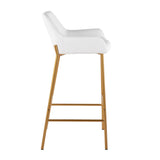 Daniella - Stylish Contemporary Glam Fixed Height Bar Stool (Set of 2)