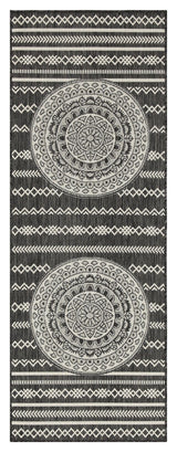 Sunshine - 5'3" X 7'3" Indoor, Outdoor Area Rug - Anthracite - Polypropylene