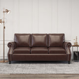 Contemporary 3 Seater Sofa With Nailhead Trim