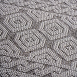 Guros - 6' X 9' Geometric Indoor / Outdoor Area Rug - Gray / White