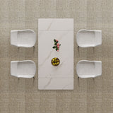 Retractable Sintered Stone Dining Table Set With Chairs