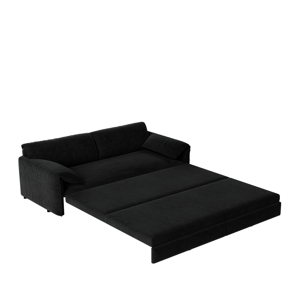 Queen Pull Out Sofa Bed, 3 In 1 Convertible Sleeper Sofa With Side Storage