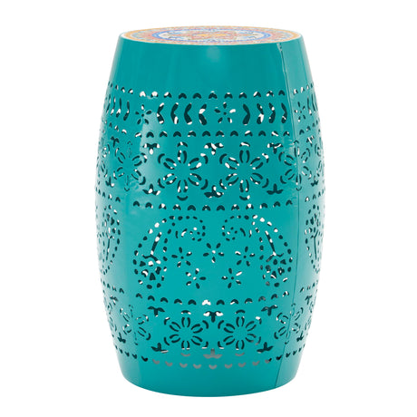 Ruby - Boho Mosaic Side Table With Ceramic Tile Top