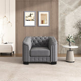 Upholstered Accent Sofa Chair With Removable Cushion