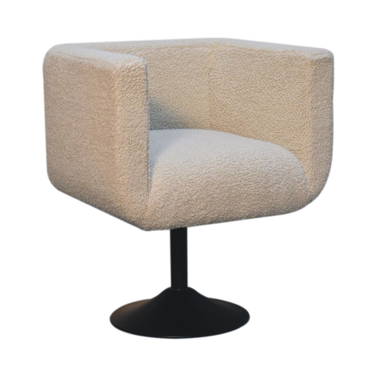 Boucle Swivel Chair - Cream