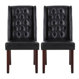 Sophisticated Tufted Dining Chair With High Back Design
