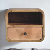 Curved Upper Slot Floating Nightstand