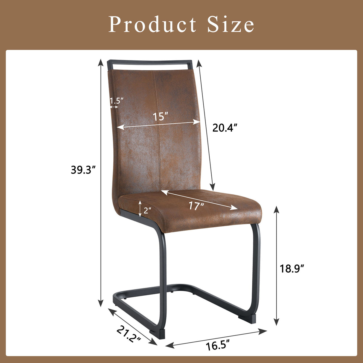 Dining Chairs With Ergonomic Backrest