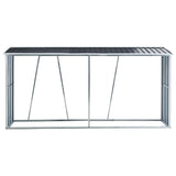 Firewood Rack, Log Holder With Roof, Log Storage, Firewood Stand For Outdoor Backyard Garden Patio Porch, Galvanized Steel - Gray