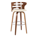 Cosini - Mid Century Modern Fixed Height Barstool With Swivel (Set of 2)