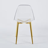 Transparent Plastic Seat Dining Chair (Set of 4)