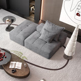 Modern Oversized Modular Sectional Sofa, Sparkling Chenille Fabric Soft Cushions With 2 Pillows