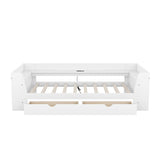 Daybed With Shelves, Drawers And Built In Charging Station