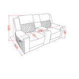 Alicia - Console Reclining Loveseat - Gray Black