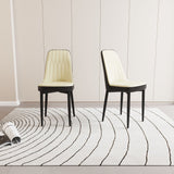 Modern Dining Chair With Cushions And Metal Legs