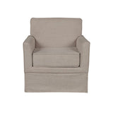 Timeless Slipcover Accent Armchair With Track Arm Silhouette Upholstered - Light Brown