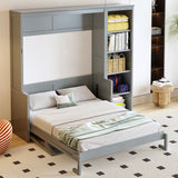 Sturdy Murphy Bed With Desk And Bookshelf