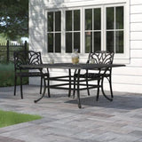 64" Square Dining Table - Dark Lava Bronze