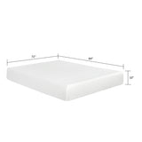 10" Plush Gel Memory Foam Mattress Bed With Cooling Technology, Aloe Vera Cover