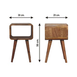 Minimalist Open Curved Nightstand