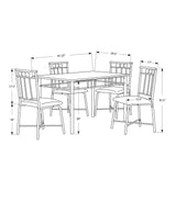 5 Pieces Dining Table Set, Small, Rectangular