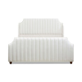 Addison - King Tufted Panel Bed Frame - Cloud White