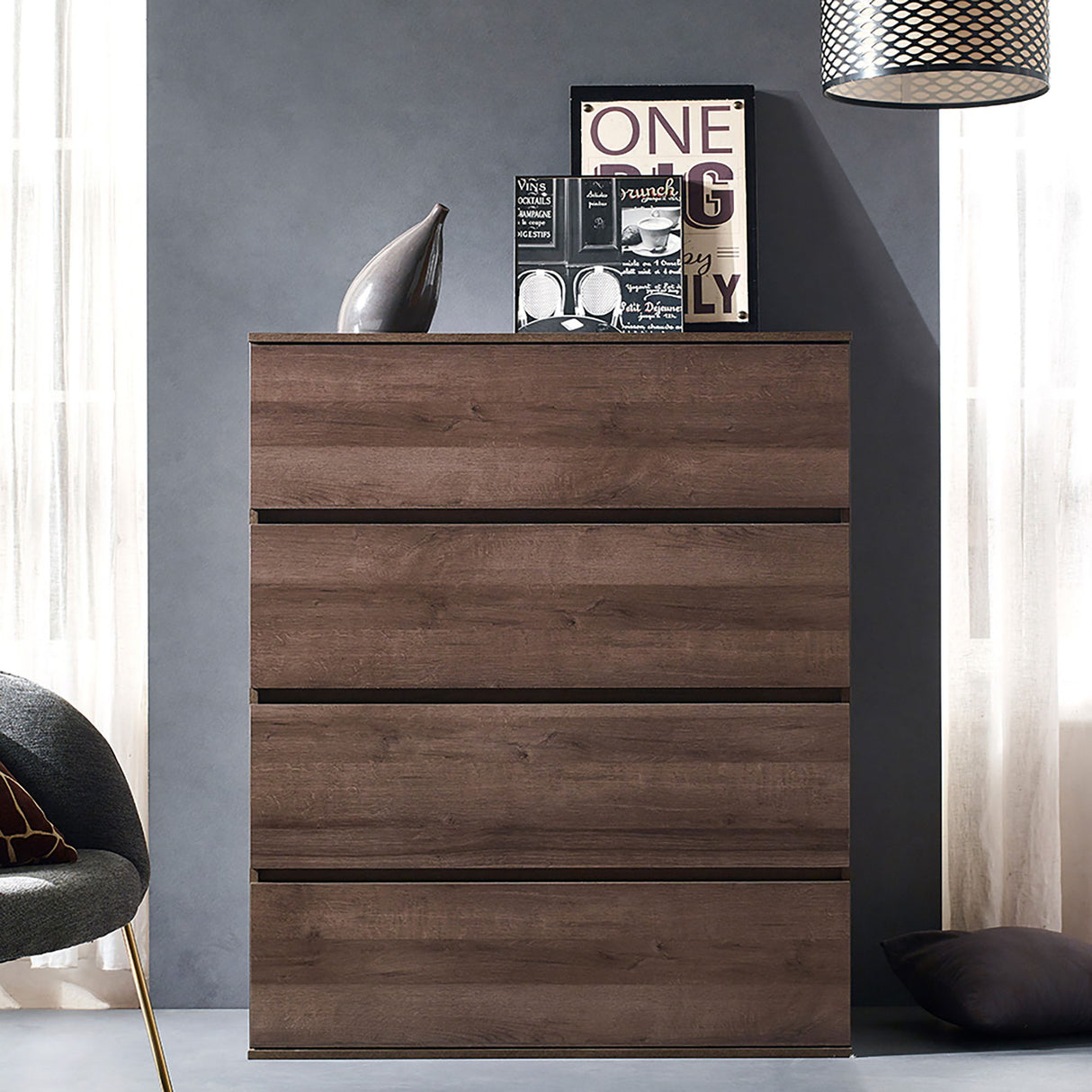 Liv - 4 Drawer Contemporary Wood Chest
