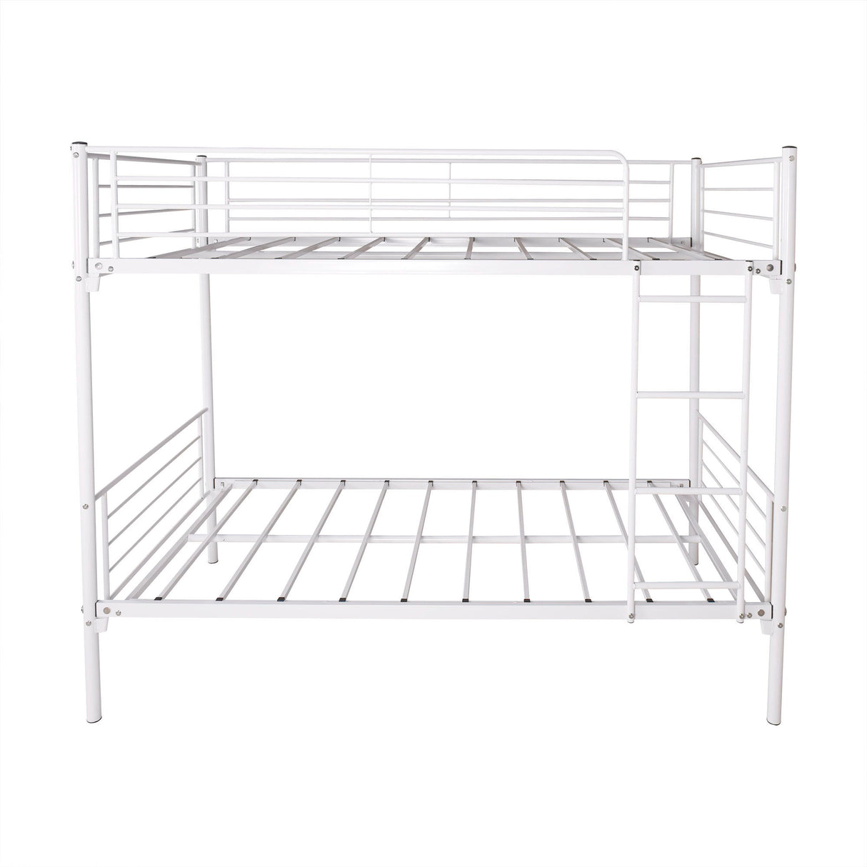 Space Saving Bunk Bed With Metal Frame And Ladder