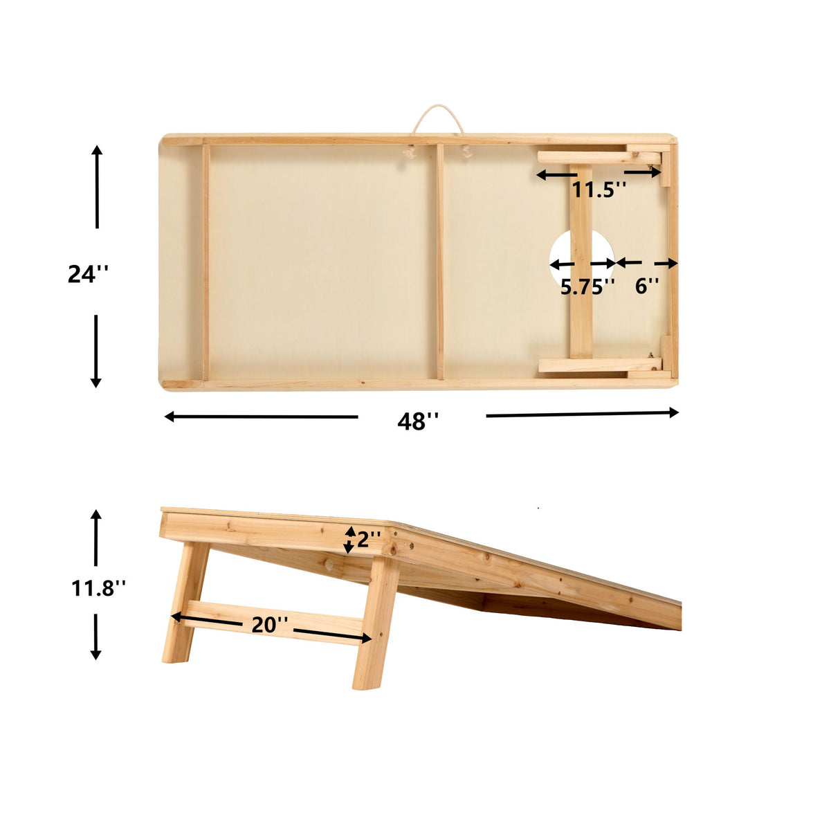 4X2 Ft Large Size Cornhole Board (Set of 2), Outdoor Game Board Set With 8 Bean Bags, Perfect For Lawn, Backyard, Beach, Park - Navy / Red / Brown