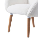 Imitation Lamb Fabric Sofa Chair - White