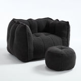 Soft Chenille Bean Bag Chair With High Resilient Foam