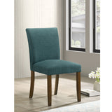 Luxe Upholstered Dining Side Chairs With Gently Curved Back (Set of 2)