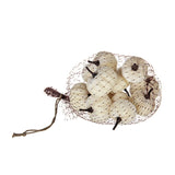 Velvety Pumpkin In Mesh Bag, Bag / 12, For Holiday Harvest Festival Fall Festival & Thanksgiving (Set of 4) - White