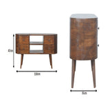 Solid Wood Rounded Entertainment Unit