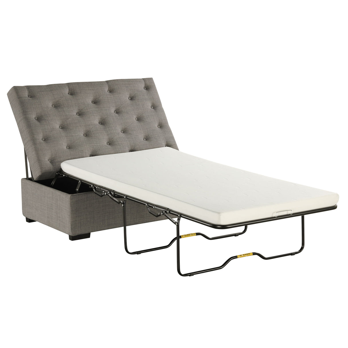 Convertible Folding Sofa Bed Ottoman With Memory Mattress And Tufted Design