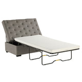 Convertible Folding Sofa Bed Ottoman With Memory Mattress And Tufted Design