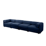 Stylish Chenille Sofa With Storage Seat And Cylindrical Backrest