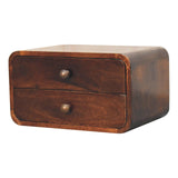 Curved Wall Mounted Bedside Nightstand